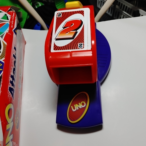 VTG Mattel "Uno Attack" Electronic Launcher Card Game Cards with box.Tested a - Picture 2 of 13